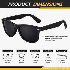 LINVO Occhiali da Sole Polarizzati per Uomo Donna Protezione alla Guida Protezione UV tile Retrò Anni '80 Design