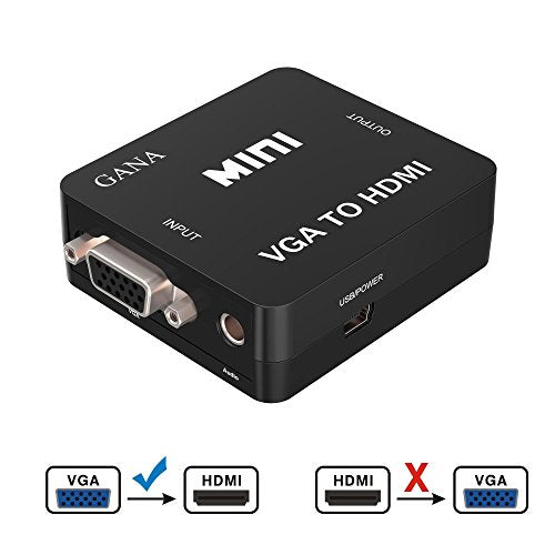 Adattatore VGA a HDMI, GANA 1080P Full HD Convertitore D-SUB a HDMI con cavo... - Ilgrandebazar