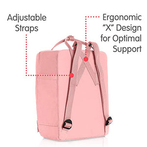 Fjällräven Kånken, Zaino Unisex 13 x 27 x 38 cm, 16 L, Rosa (Pink)