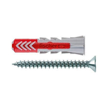 Carica l&#39;immagine nel visualizzatore di Gallery, Fischer 50 Tasselli Duopower con Vite, 8 x 40 mm, per 8 x 40 Grigio/Rosso - Ilgrandebazar