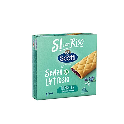 Si con Riso - Barrette Ripiene al Mirtillo Senza Lattosio - Snack Olio...