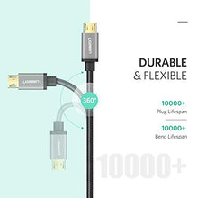Carica l&#39;immagine nel visualizzatore di Gallery, UGREEN Cavo Micro USB Ricarica Rapida 2.4A, in Nylon 1M, Nero - Ilgrandebazar