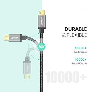 UGREEN Cavo Micro USB Ricarica Rapida 2.4A, in Nylon 1M, Nero - Ilgrandebazar
