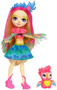 Enchantimals- Bambola Peeki Il Pappagallo con Amico Cucciolo, Multicolor - Ilgrandebazar