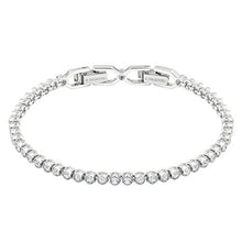 Carica l'immagine nel visualizzatore di Gallery, Swarovski Bracciale Emily Tennis, Cristallo Bianco, Rodiato, da Donna - Ilgrandebazar
