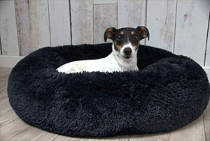 Cuccia per cani e gatti, esclusiva e morbida cuccia Diametro 70 cm, Nero