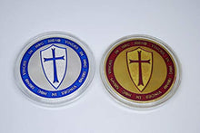 Carica l&#39;immagine nel visualizzatore di Gallery, Donatio Cavaliere Crusader Croce Cristo Soldato Placcato Oro e Argento...