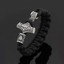 Carica l&#39;immagine nel visualizzatore di Gallery, HLARK Braccialetto Con Martello Thor Amuleto Vichingo Realizzato a mano 23cm... - Ilgrandebazar