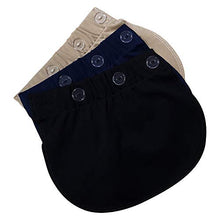 Carica l&#39;immagine nel visualizzatore di Gallery, AYE Prolunga Pantaloni Regolabili per Le Donne in Gravidanza, 3 Pezzi (Nero,...