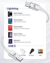 Carica l'immagine nel visualizzatore di Gallery, Cavo USB C a Lightning 1.8M Ricarica Tipo C, Carica Rapida Caricatore per iPhone 14 13 12 Pro Max Mini 11 SE 2020 X/XS Max/XR/8/7/6s/6 Plus 5s/5c/iPad