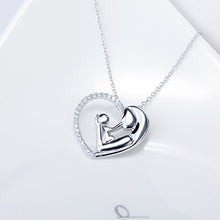 Carica l&#39;immagine nel visualizzatore di Gallery, Silver Mountain L&#39;amore della madre Cuore Collana Pendente con Catena 45cm