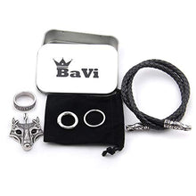 Carica l&#39;immagine nel visualizzatore di Gallery, BaviPower - Collana in pelle intrecciata con ciondolo a forma di testa di... - Ilgrandebazar