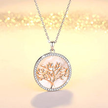 Carica l&#39;immagine nel visualizzatore di Gallery, MEGA CREATIVE JEWELRY Collana da Donna Albero Della Vita Oro Rosa Madreperla - Ilgrandebazar