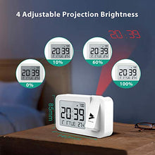 Carica l&#39;immagine nel visualizzatore di Gallery, Hosome Sveglia con Proiettore, Alarm Clock Digitale Temperatura Bianco - Ilgrandebazar
