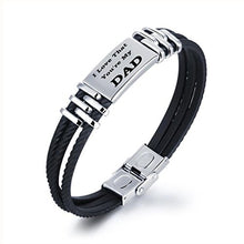 Carica l&#39;immagine nel visualizzatore di Gallery, Gkmamrg Padre Tags Regalo da Uomo, Bracciale con Dad Silicone Bracciali 21cm