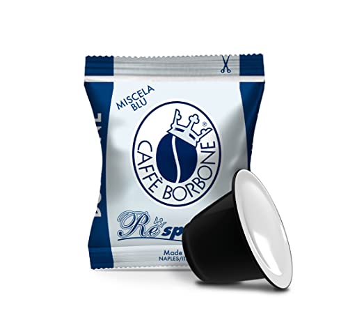 Caffè Borbone Respresso, Miscela Blu - 100 Capsule - Compatibili con le Macchine ad uso domestico Nespresso