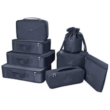 Carica l'immagine nel visualizzatore di Gallery, Organizer per valigie 8 pezzi ultimi viaggi organizzatori di viaggio Navy Blu