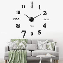 Carica l'immagine nel visualizzatore di Gallery, SOLEDI Orologio da Parete Superficie a Specchio Adesivo Grande Nero - Ilgrandebazar