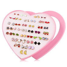 Carica l&#39;immagine nel visualizzatore di Gallery, Hifot Orecchini Bambina 36 Pairs, Ragazze Donna Gioielli Fiori Set... - Ilgrandebazar
