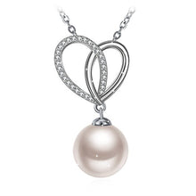 Carica l&#39;immagine nel visualizzatore di Gallery, Collana Donna, J.Rosée &quot;Perla con Cuore&quot; Argento 925 5A Zirconi Buon Regalo... - Ilgrandebazar