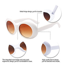 Carica l&#39;immagine nel visualizzatore di Gallery, BOZEVON Retrò Occhiali da sole Ovali - Vintage UV400 Bianco-marrone Scuro - Ilgrandebazar