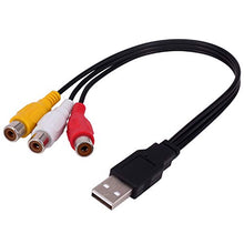 Carica l'immagine nel visualizzatore di Gallery, Yilan - Cavo da USB a 3 RCA, lungo 0,25 m, maschio a 3 RCA femmina,... - Ilgrandebazar