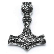Carica l&#39;immagine nel visualizzatore di Gallery, BaviPower - Collana con ciondolo a forma di martello Thor, Mjolnir, in... - Ilgrandebazar
