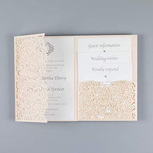 Carica l&#39;immagine nel visualizzatore di Gallery, 50 CARTE CONFEZIONE Apribile taglio laser inviti matrimonio fai da te... - Ilgrandebazar