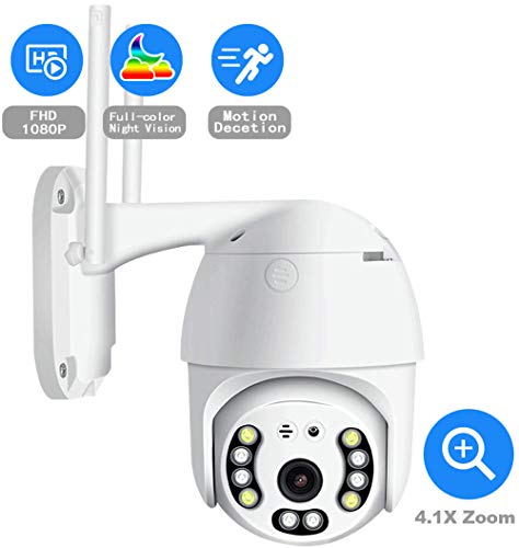 Ptz Camera Wifi Videocamera IP Esterno Senza Fili, 1080P Telecamera di...