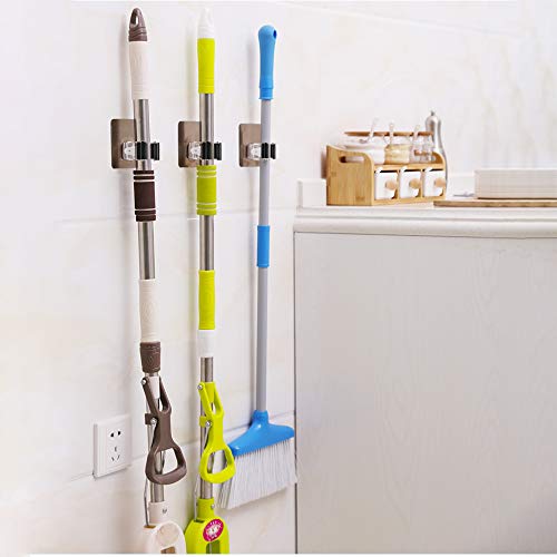 10 pezzi porta scopa organizzatore scopa, appendiabiti da parete 10 Hooks - Ilgrandebazar