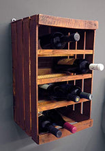 Carica l&#39;immagine nel visualizzatore di Gallery, Cassetta in legno portabottiglie vintage &lt;&gt; Mensola cantinetta upcycling... - Ilgrandebazar