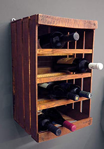 Cassetta in legno portabottiglie vintage <> Mensola cantinetta upcycling... - Ilgrandebazar