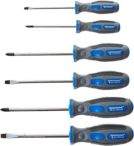 Silverline 546524 - Set 6 cacciaviti, colore Blu