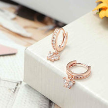 Carica l&#39;immagine nel visualizzatore di Gallery, Adramata Set di 4 Orecchini a cerchio pendenti da donna Oro Rosa - Ilgrandebazar