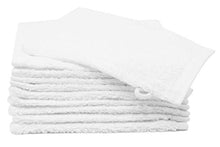 Carica l&#39;immagine nel visualizzatore di Gallery, ZOLLNER 10 Pezzi manopole da Bagno in Spugna, 16x21 cm Bianco, 16 x 21