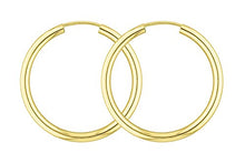 Carica l&#39;immagine nel visualizzatore di Gallery, EDELWEISS Orecchini a Cerchio di 30 mm realizzati in oro giallo 585 750 333,... - Ilgrandebazar