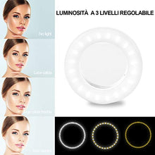 Carica l'immagine nel visualizzatore di Gallery, QcoQce Selfie Ring Light, 3 Tipi di Luminosità 40 LED Light BIANCA