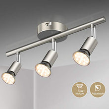Carica l&#39;immagine nel visualizzatore di Gallery, Faretti LED da soffitto orientabili I plafoniera moderna Nichel Opaco.