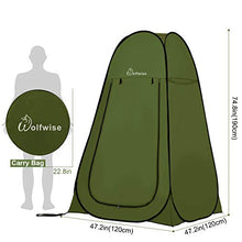 Carica l&#39;immagine nel visualizzatore di Gallery, WolfWise Tenda ad Apertura Istantanea Pop-Up Campeggio Spiaggia Bagno Verde