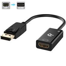 Carica l'immagine nel visualizzatore di Gallery, Rankie Adattatore DisplayPort a HDMI, Risoluzione 4K Convertitore, Nero