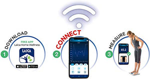 Laica PS7002 Smart Bilancia Pesapersone Elettronica, iOS 10+/Android 6.0+ - Ilgrandebazar