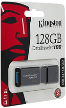 Carica l&#39;immagine nel visualizzatore di Gallery, Kingston DataTraveler 100 G3-DT100G3/128GB USB 3.0, 3.1 PenDrive, 128 128 GB