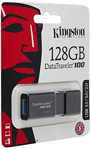 Kingston DataTraveler 100 G3-DT100G3/128GB USB 3.0, 3.1 PenDrive, 128 128 GB