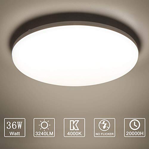 Yafido LED Plafoniera 36W Ultra magro UFO Pannello Bianco Naturale - Ilgrandebazar