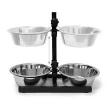 Carica l'immagine nel visualizzatore di Gallery, Relaxdays 10019116_399 Ciotole Rialzate per Cani in Acciaio Inox HxLxP: 42 x...