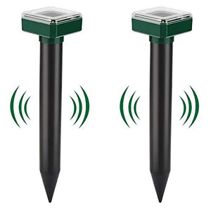 JoyCube 2 Pezzi Repellente Solare per Talpa ad Ultrasuoni, Controllo dei Parassiti del Prato, Scaccia Topi Fastidiosi, Talpe, Arvicole, Serpenti, Inoffensivo al Corpo Umano