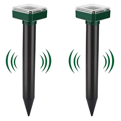 JoyCube 2 Pezzi Repellente Solare per Talpa ad Ultrasuoni, Controllo dei Parassiti del Prato, Scaccia Topi Fastidiosi, Talpe, Arvicole, Serpenti, Inoffensivo al Corpo Umano