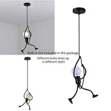 Carica l'immagine nel visualizzatore di Gallery, Goeco Ferro Lampadario Soggiorno Lampada a Sospensione Vintage, E27 Creativi...