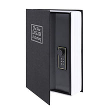 Carica l&#39;immagine nel visualizzatore di Gallery, Ohuhu Cassaforte a Forma di Libro con Lucchetto a Combinazione Nero - Ilgrandebazar