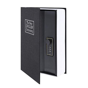 Ohuhu Cassaforte a Forma di Libro con Lucchetto a Combinazione Nero - Ilgrandebazar